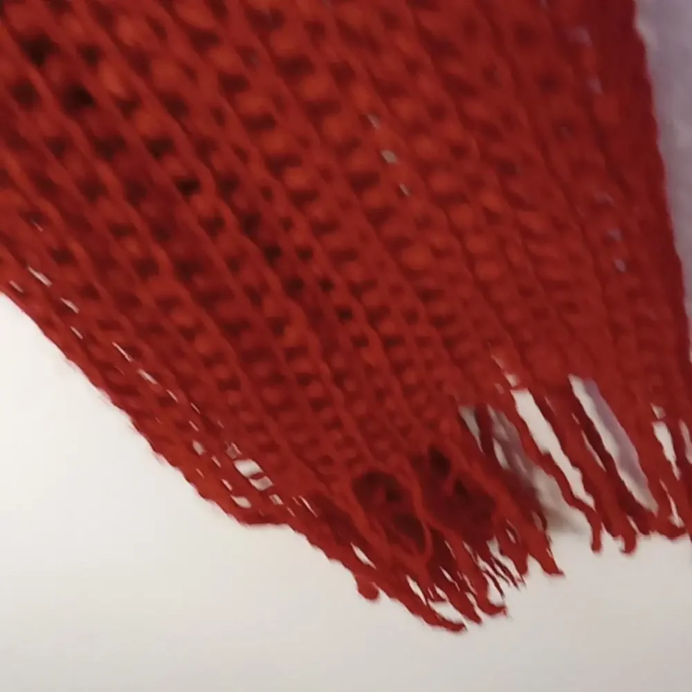 Modena Women's Knitted Elegant Red Knit Scarf. Winter,Warm,Versatile